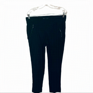 Michel Studio Alexa Black Pull on Pants Size 14 with 2 Zippered Pockets